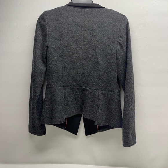Elévenses Anthropologie womens blazer gray/black size 10 - Picture 3 of 6